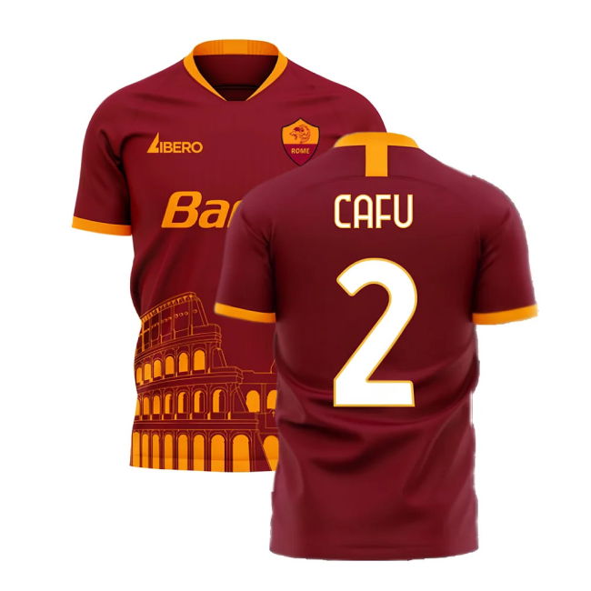 Roma 2025-2026 Home Concept Football Kit (Libero) (CAFU 2)