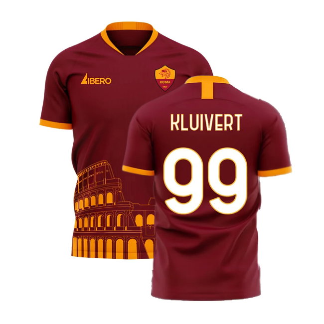 Roma 2025-2026 Home Concept Football Kit (Libero) - No Sponsor (KLUIVERT 99)