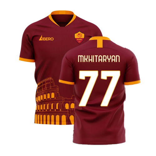 Roma 2025-2026 Home Concept Football Kit (Libero) - No Sponsor (MKHITARYAN 77)