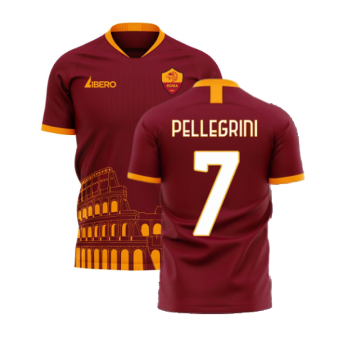 Roma 2023-2024 Home Concept Football Kit (Libero) - No Sponsor (PELLEGRINI 7)