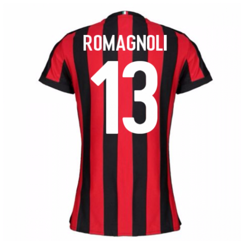 2017-2018 AC Milan Womens Home Shirt (Romagnoli 13)