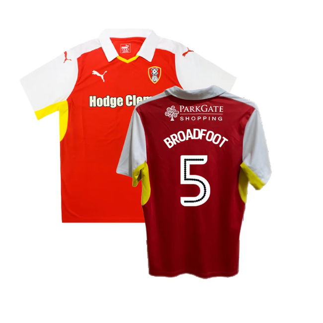 Rotherham 2016-17 Home Shirt ((Good) XL) (Broadfoot 5)