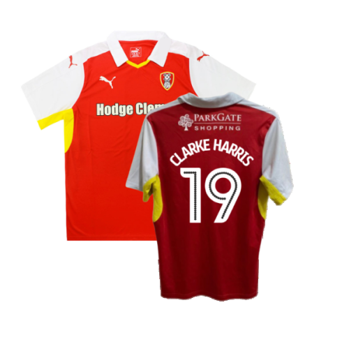 Rotherham 2016-17 Home Shirt ((Good) XL) (Clarke Harris 19)