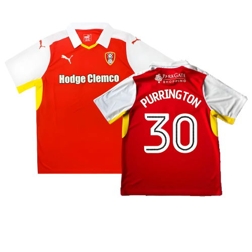 Rotherham 2016-17 Home Shirt ((Good) XL) (Purrington 30)