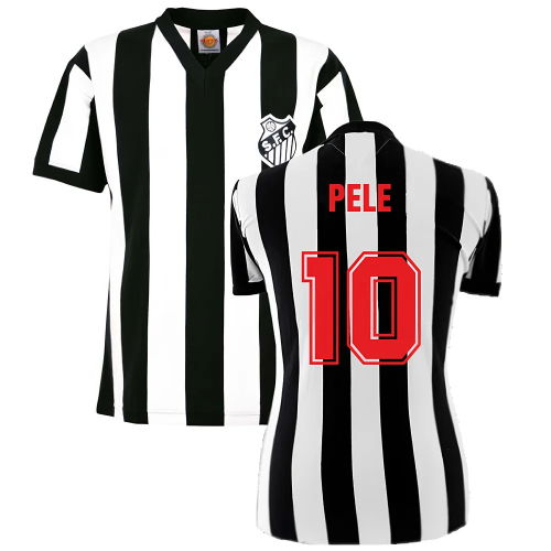 Santos 1970s Retro Football Shirt (PELE 10) Santos 1970s Retro Football Shirt (PELE 10)