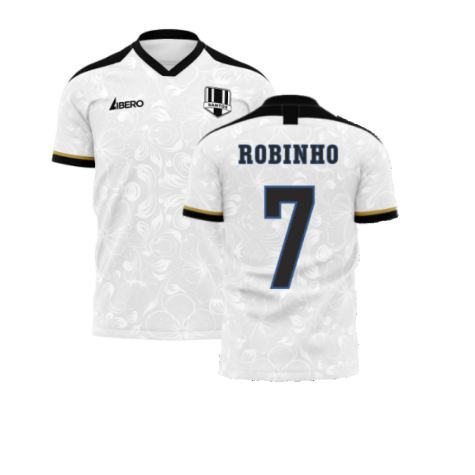 Santos 2022-2023 Home Concept Football Kit (Libero) (ROBINHO 7) - Little Boys
