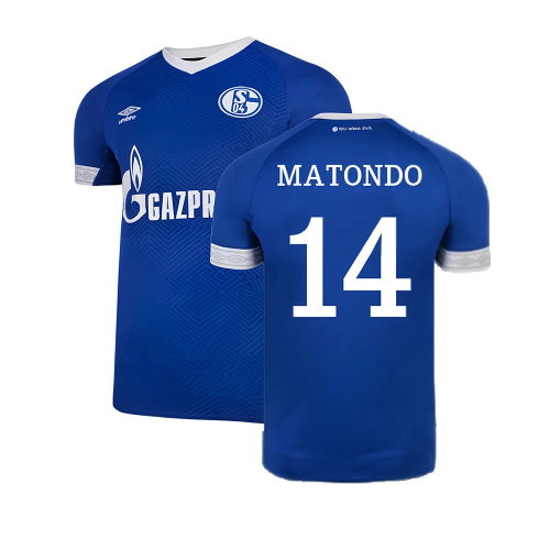 Schalke 2018-19 Home Shirt ((Mint) XXL) (Matondo 14)