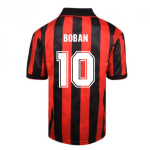 Score Draw AC Milan 1994 Retro Football Shirt (BOBAN 10)