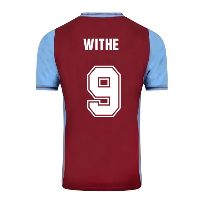 Score Draw Aston Villa 1982 Champions Of Europe Retro Football Shirt (Withe 9)