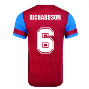 Score Draw Aston Villa 1992 Retro Football Shirt (Richardson 6)