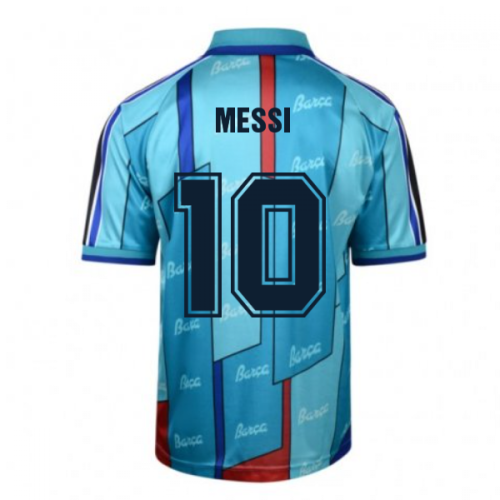 Score Draw Barcelona 1997 ECWC Final Retro Football Shirt (MESSI 10)  Score Draw Barcelona 1997 ECWC Final Retro Football Shirt (MESSI 10)