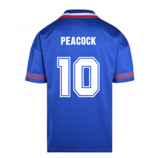 Score Draw Chelsea 1994 Retro Football Shirt (Peacock 10)