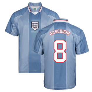 Score Draw England 1996 Away Euro Championship Retro Football Shirt (GASCOIGNE 8)