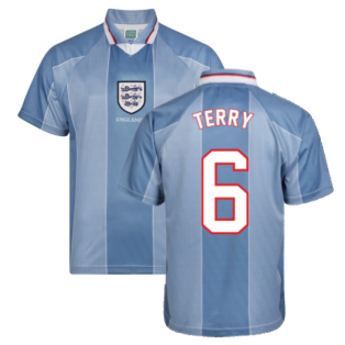 Score Draw England 1996 Away Euro Championship Retro Football Shirt (TERRY 6)