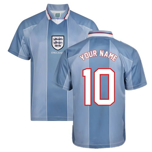 Score Draw England 1996 Away Euro Championship Retro Football Shirt (Your Name)