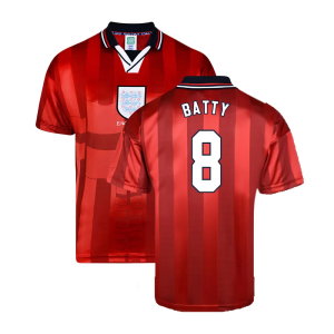 Score Draw England 1998 World Cup Finals Away Retro Football Shirt (BATTY 8)