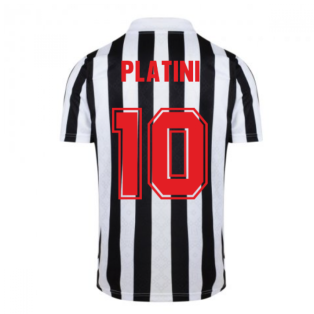 Score Draw Juventus 1984 Retro Football Shirt (PLATINI 10)