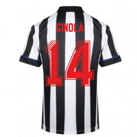 Score Draw Newcastle United 1995 Retro Football Shirt (GINOLA 14)