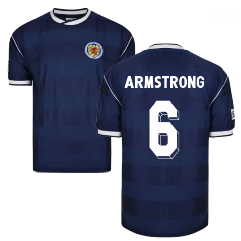 Score Draw Scotland 1986 Retro Football Shirt (Armstrong 6)