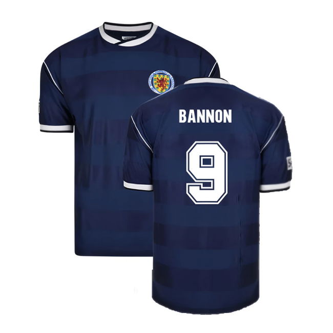 Score Draw Scotland 1986 Retro Football Shirt (Bannon 9)