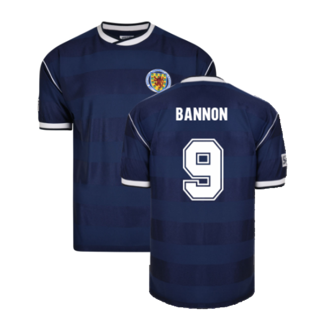 Score Draw Scotland 1986 Retro Football Shirt (Bannon 9)