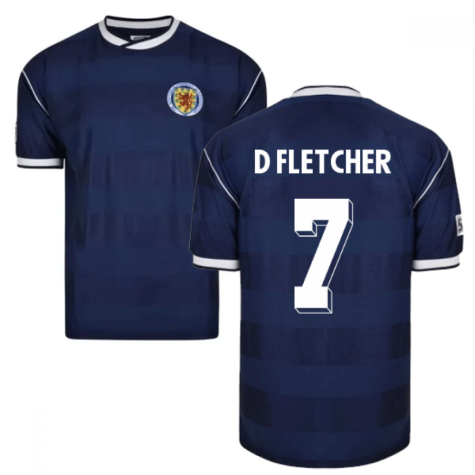 Score Draw Scotland 1986 Retro Football Shirt (D Fletcher 7)