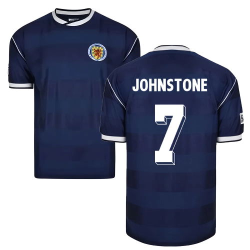 Score Draw Scotland 1986 Retro Football Shirt (Johnstone 7) Score Draw Scotland 1986 Retro Football Shirt (Johnstone 7)