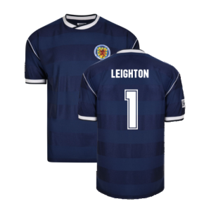 Score Draw Scotland 1986 Retro Football Shirt (Leighton 1)