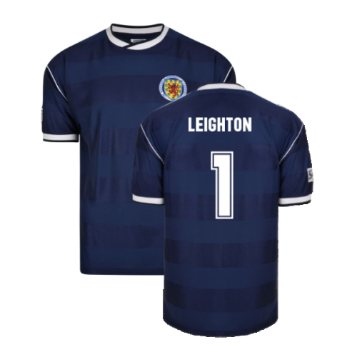 Score Draw Scotland 1986 Retro Football Shirt (Leighton 1)