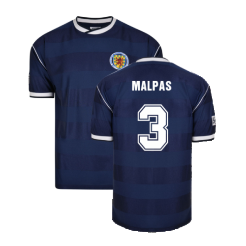 Score Draw Scotland 1986 Retro Football Shirt (Malpas 3)