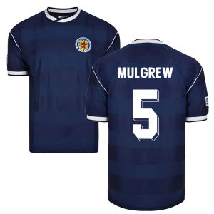 Score Draw Scotland 1986 Retro Football Shirt (Mulgrew 5)