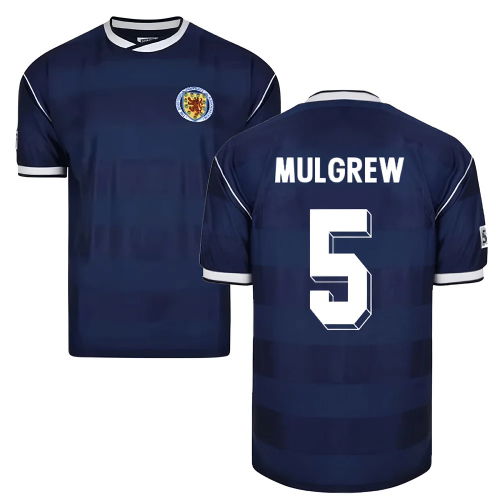 Score Draw Scotland 1986 Retro Football Shirt (Mulgrew 5)