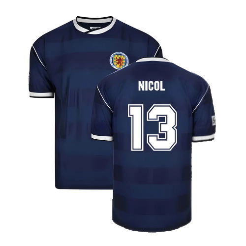 Score Draw Scotland 1986 Retro Football Shirt (Nicol 13)