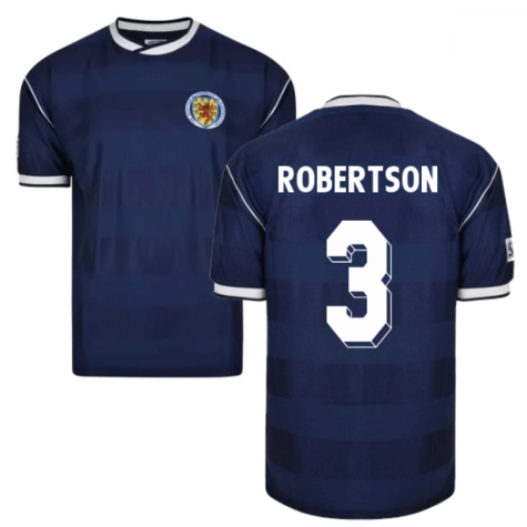 Score Draw Scotland 1986 Retro Football Shirt (Robertson 3)