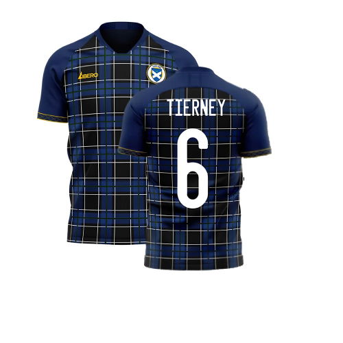 Scotland 2025-2026 Home Concept Football Kit (Libero) (TIERNEY 6)
