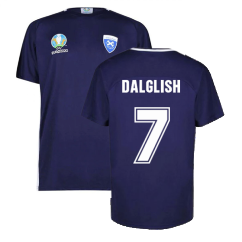 Scotland 2021 Polyester T-Shirt (Navy) (DALGLISH 7)
