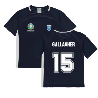 Scotland 2021 Polyester T-Shirt (Navy) - Kids (Gallagher 15)
