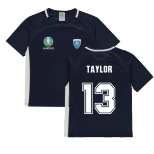 Scotland 2021 Polyester T-Shirt (Navy) - Kids (Taylor 13)