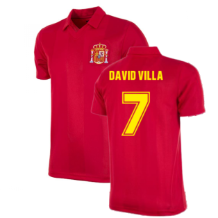 Spain 1984 Retro Football Shirt (DAVID VILLA 7)