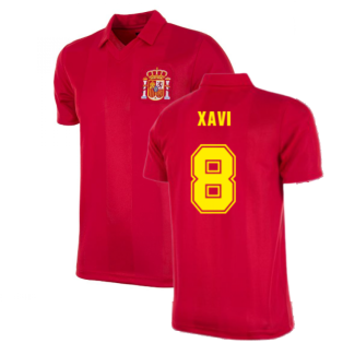 Spain 1984 Retro Football Shirt (XAVI 8)