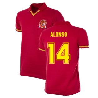 Spain 1988 Retro Football Shirt (ALONSO 14)