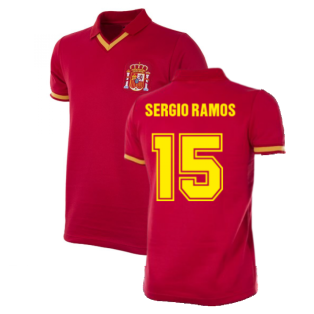 Spain 1988 Retro Football Shirt (SERGIO RAMOS 15)