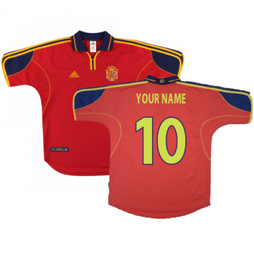 Spain 1999-02 Home Shirt ((Excellent) S) (Your Name)