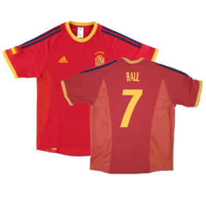 Spain 2002-04 Home Shirt ((Good) XL) (Raul 7)