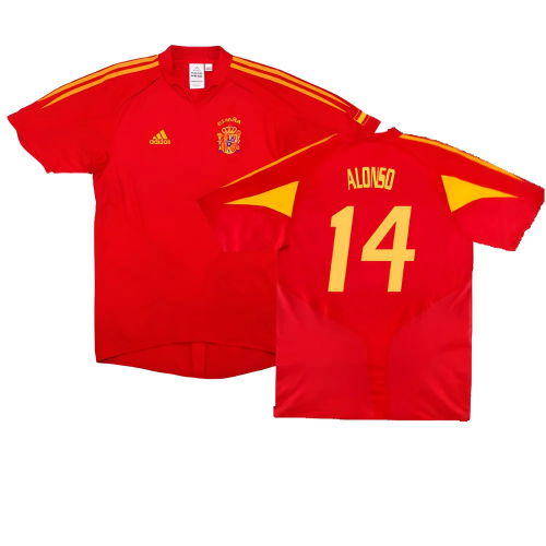 Spain 2004-06 Home Shirt ((Very Good) XL) (Alonso 14)
