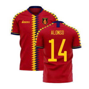 Spain 2025-2026 Home Concept Football Kit (Libero) (ALONSO 14)
