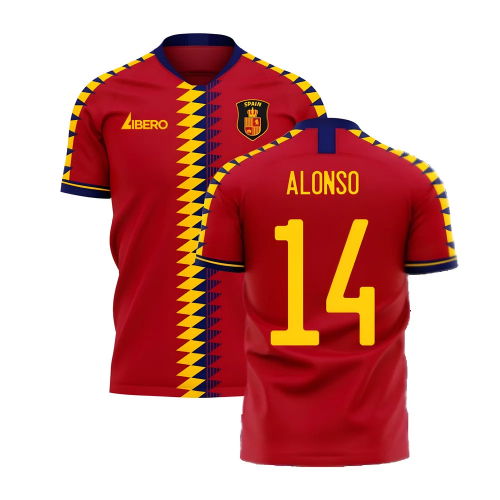 Spain 2025-2026 Home Concept Football Kit (Libero) (ALONSO 14)