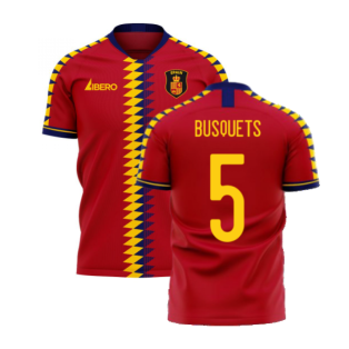 Spain 2023-2024 Home Concept Football Kit (Libero) (BUSQUETS 5)