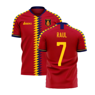 Spain 2022-2023 Home Concept Football Kit (Libero) (RAUL 7)