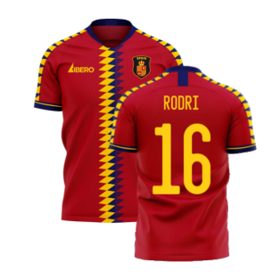 Spain 2023-2024 Home Concept Football Kit (Libero) (RODRI 16)